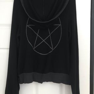 Wildfox Malibu Coven girl hoodie/ zip sweatshirt